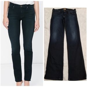 Mother Denim The Rascal Coffee Tea Straight Jeans